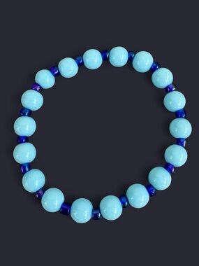 Blueberry Glass Bead Bracelet